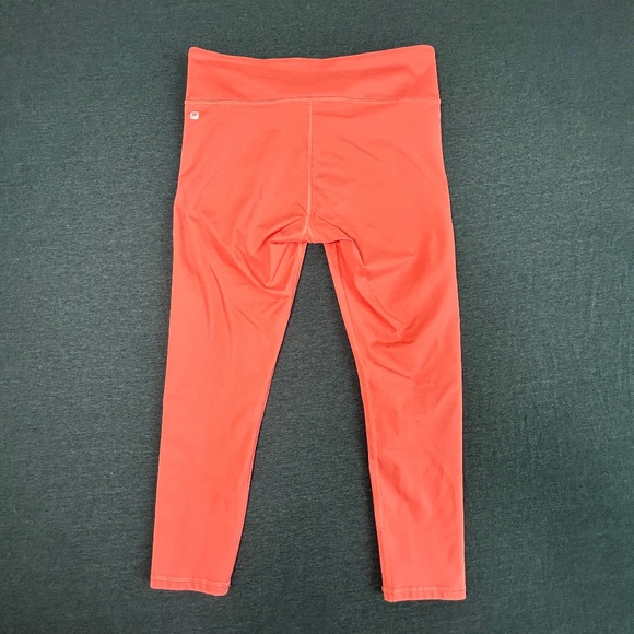 Fabletics Cropped Coral Leggings No Tag / Measures Size Small Hidden Pocket - Picture 2 of 14